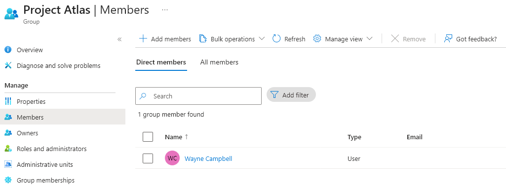 Wayne as a member of the Project Atlast group